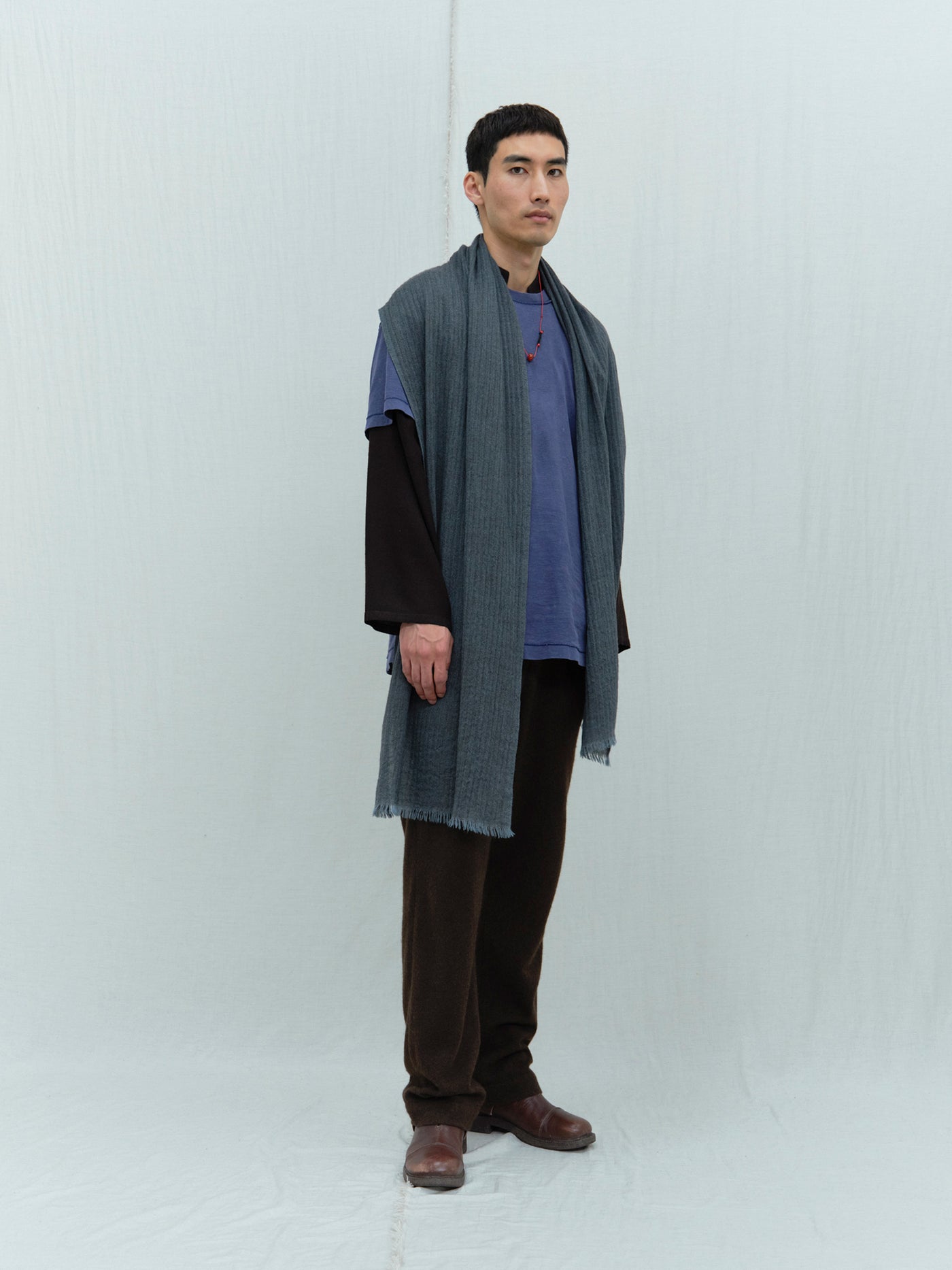 Prince Herringbone Yak Wool Scarf, Luxury Scarves & Shawls, Norlha