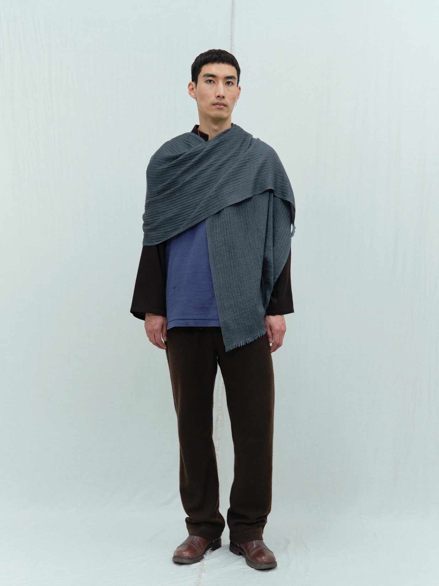 Prince Herringbone Yak Wool Scarf, Luxury Scarves & Shawls, Norlha