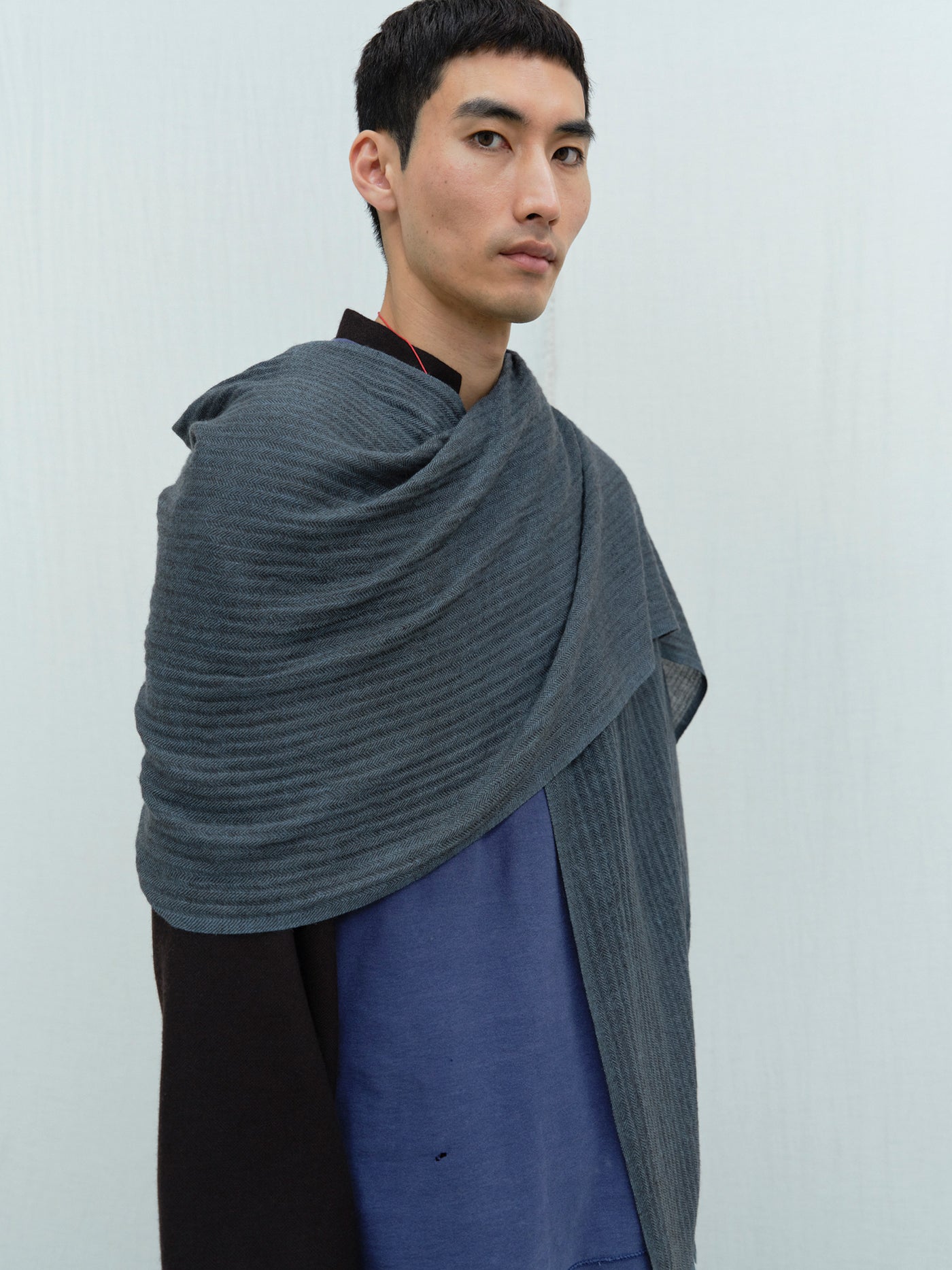 Prince Herringbone Yak Wool Scarf, Luxury Scarves & Shawls, Norlha