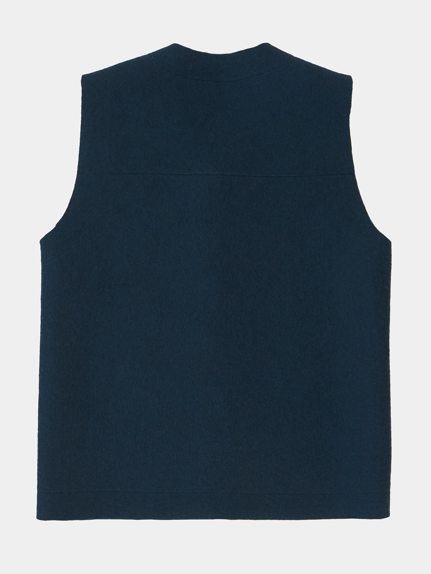 Raw Felt Vest. Luxury men's yak wool clothing and accessories
