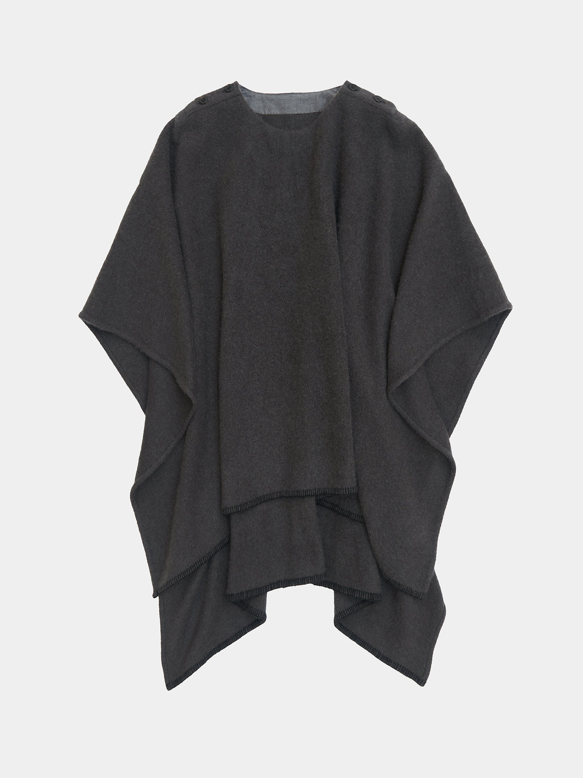 Round-Neck Sleeved Poncho