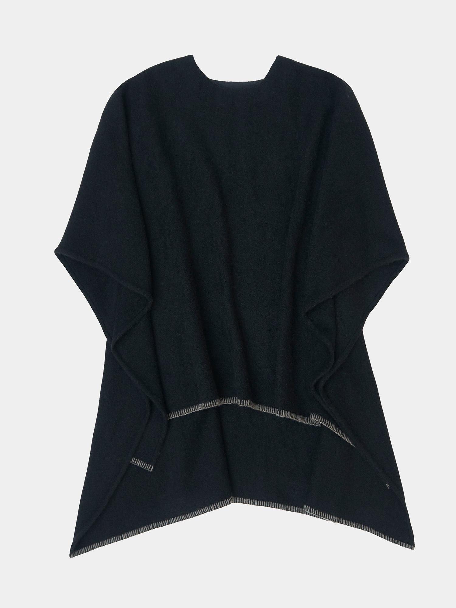 Round-Neck Sleeved Poncho