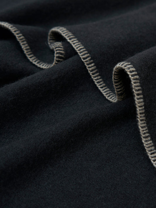 Black with Natural Grey stitching