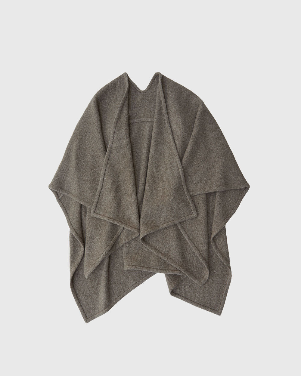 Yak Wool Seamed Shawl Poncho. Luxury Wool Ponchos, Norlha