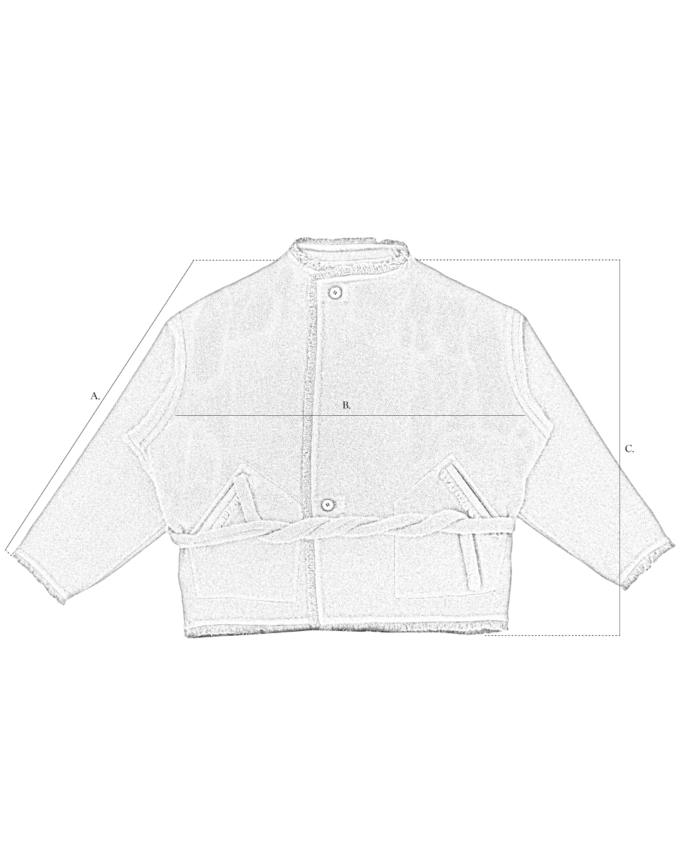 Shepherd’s Jacket size diagram