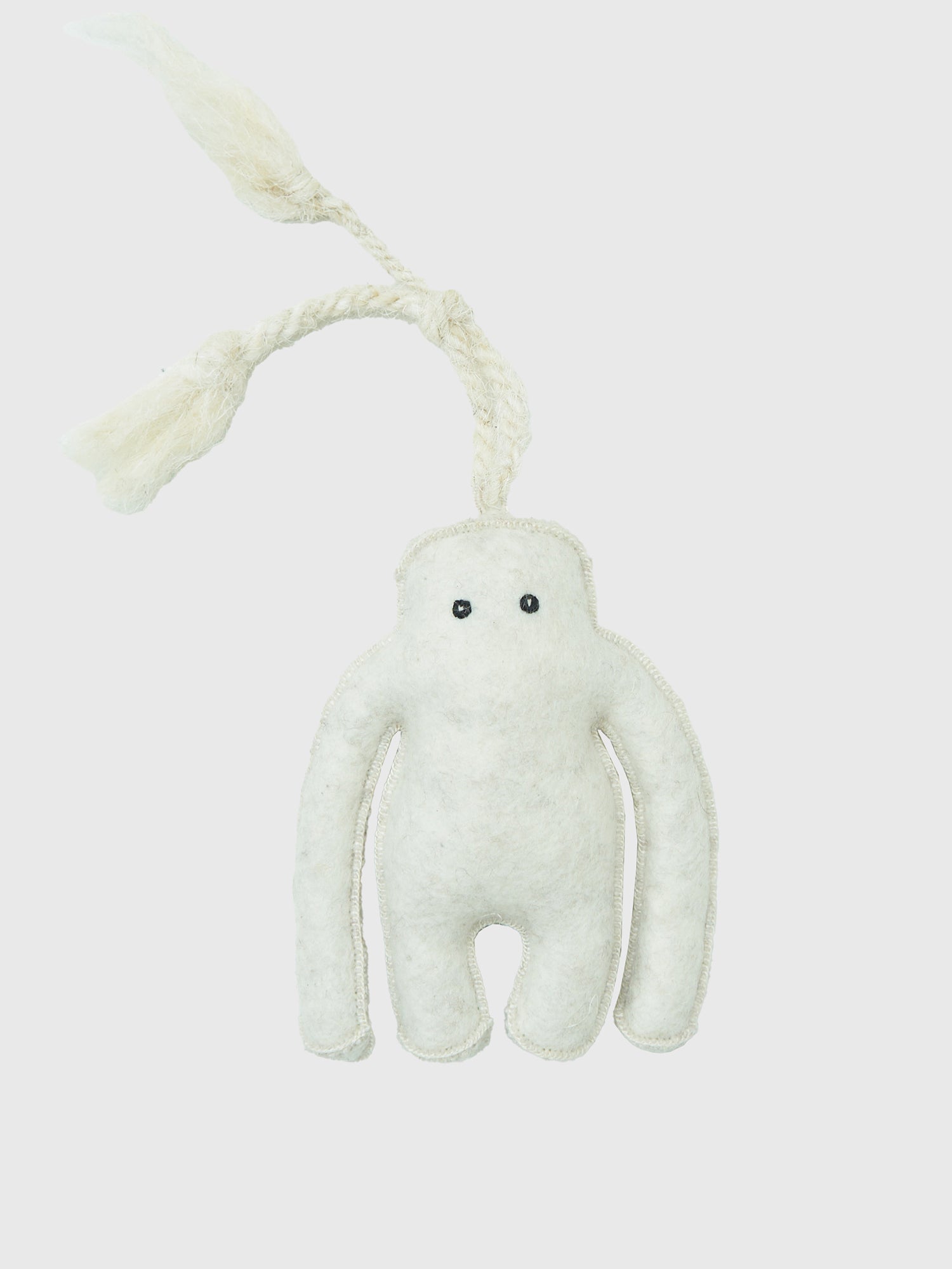 Small White Yeti Toy. Ethically made Yak wool toys from the
