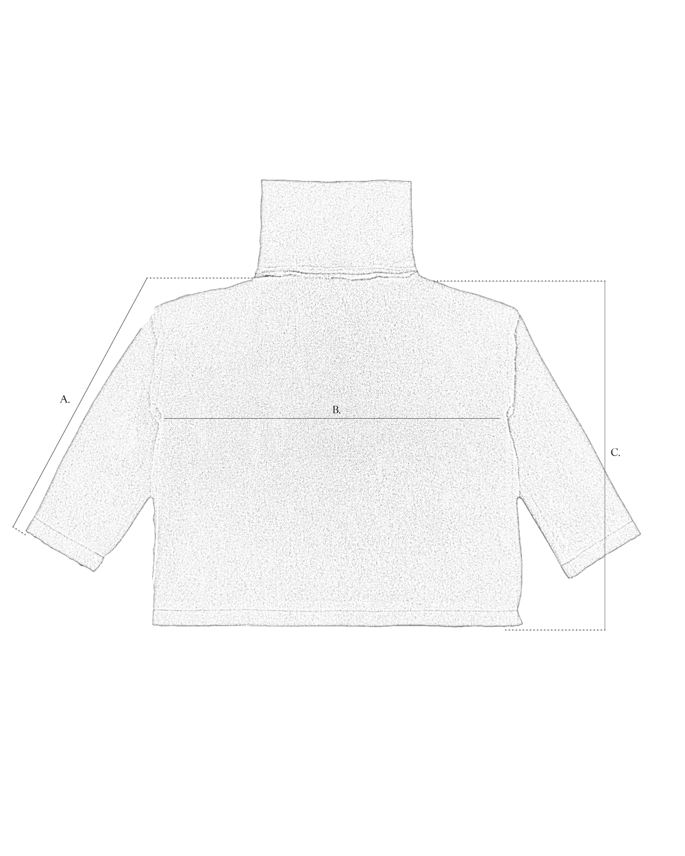 Smock Jumper size diagram