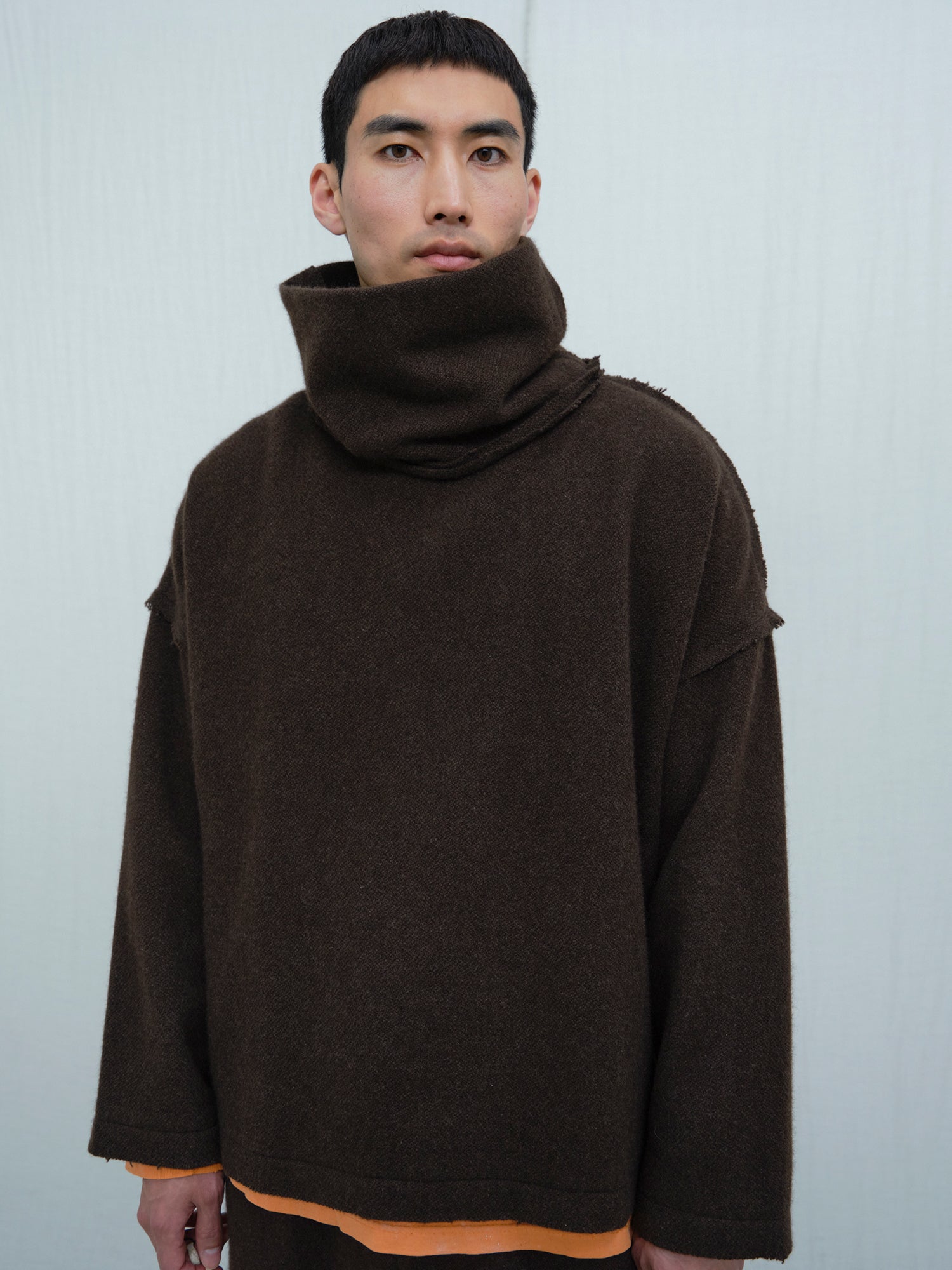 Luxury Yak Wool Smock Jumper. Men's clothes from Norlha Atelier