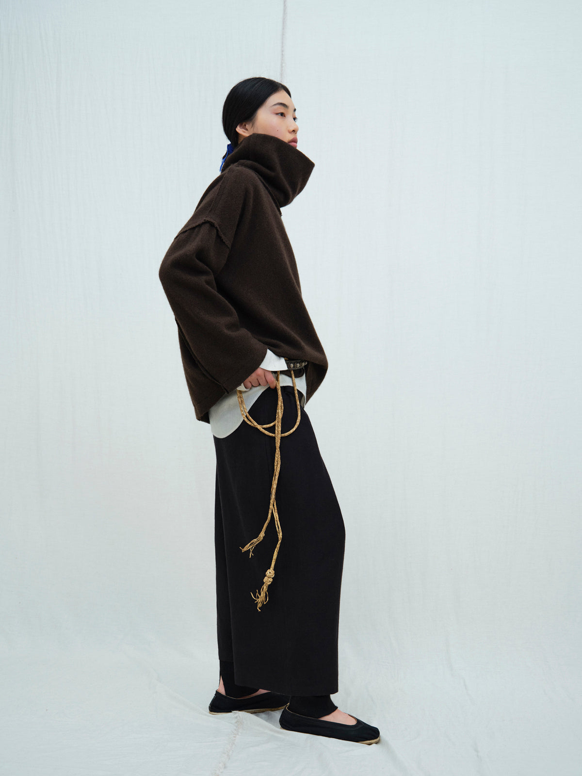 Luxury Yak Wool Smock Jumper. Men's clothes from Norlha Atelier