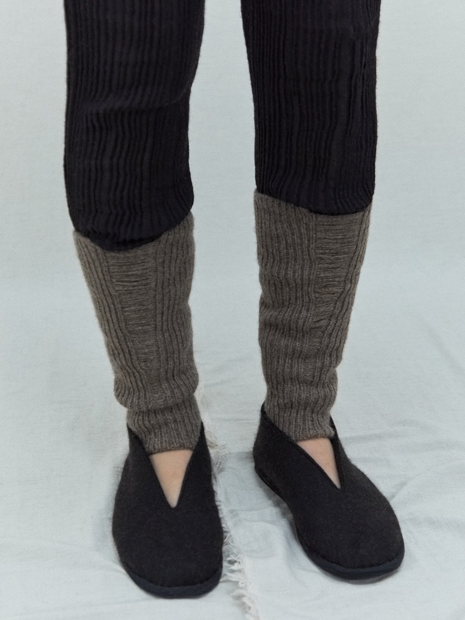 Stirrup Leg Warmers. Luxury yak wool accessories from Norlha