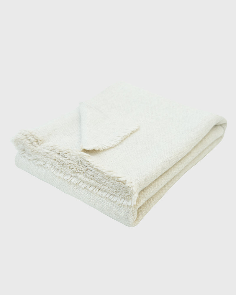 Handspun Superwrap Blanket (Natural White Base)