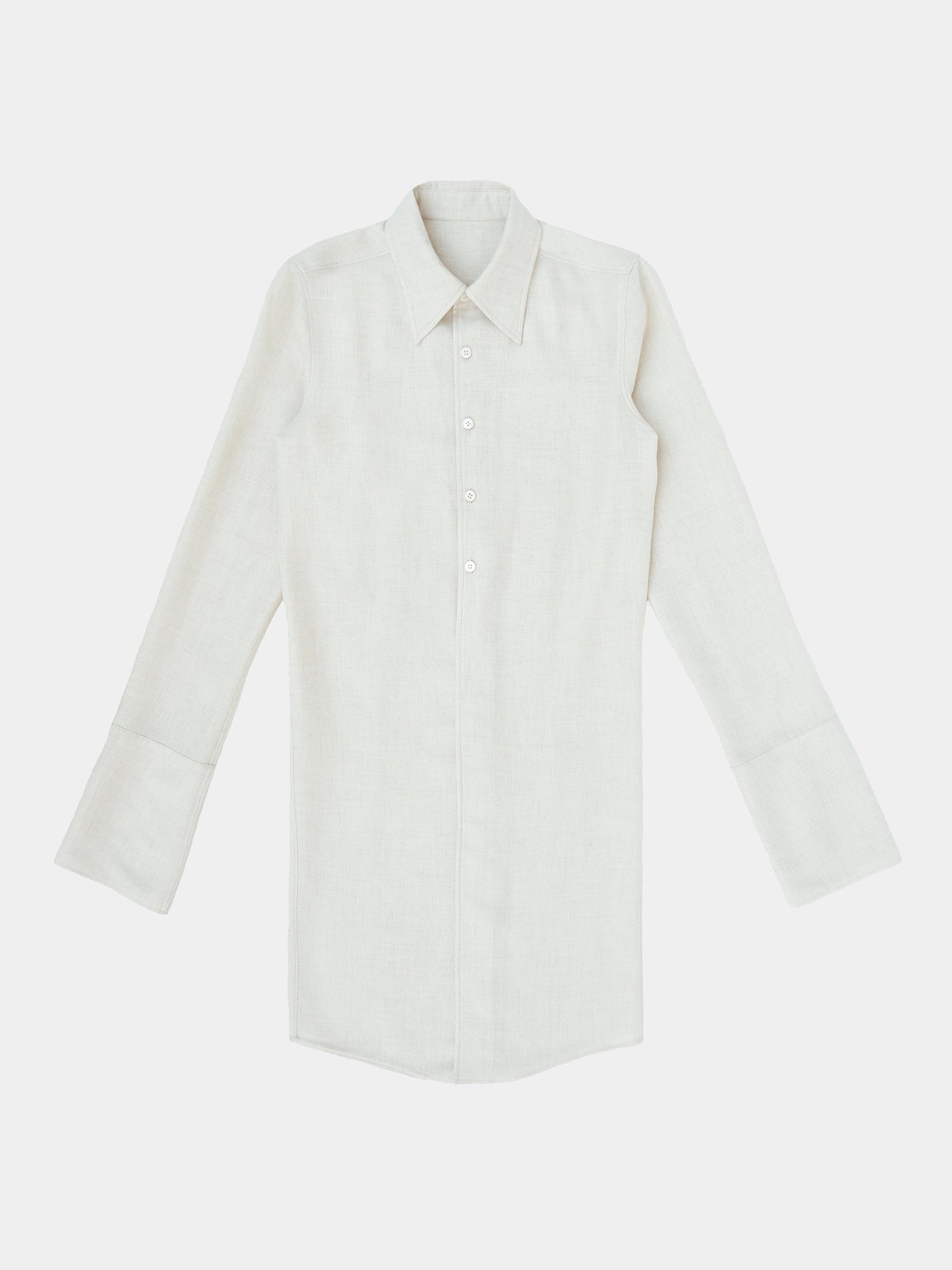Tibetan Chuba Shirt. Yak wool silk long sleeved shirt, Norlha Atelier