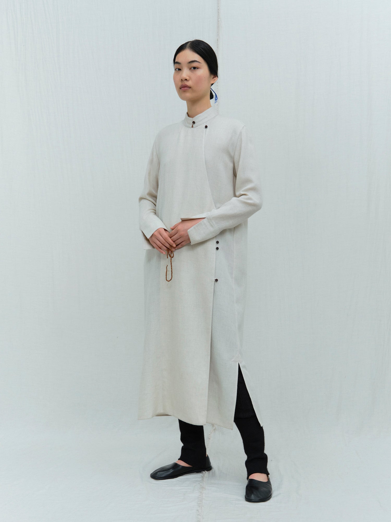 Tibetan Shirt Dress. Luxury Yak wool silk mix dresses from Norlha Atelier. Natural Yak White / M Tibetan Shirt Dress. Luxury Yak wool silk mix dresses from Norlha Atelier. Natural Yak White / M
