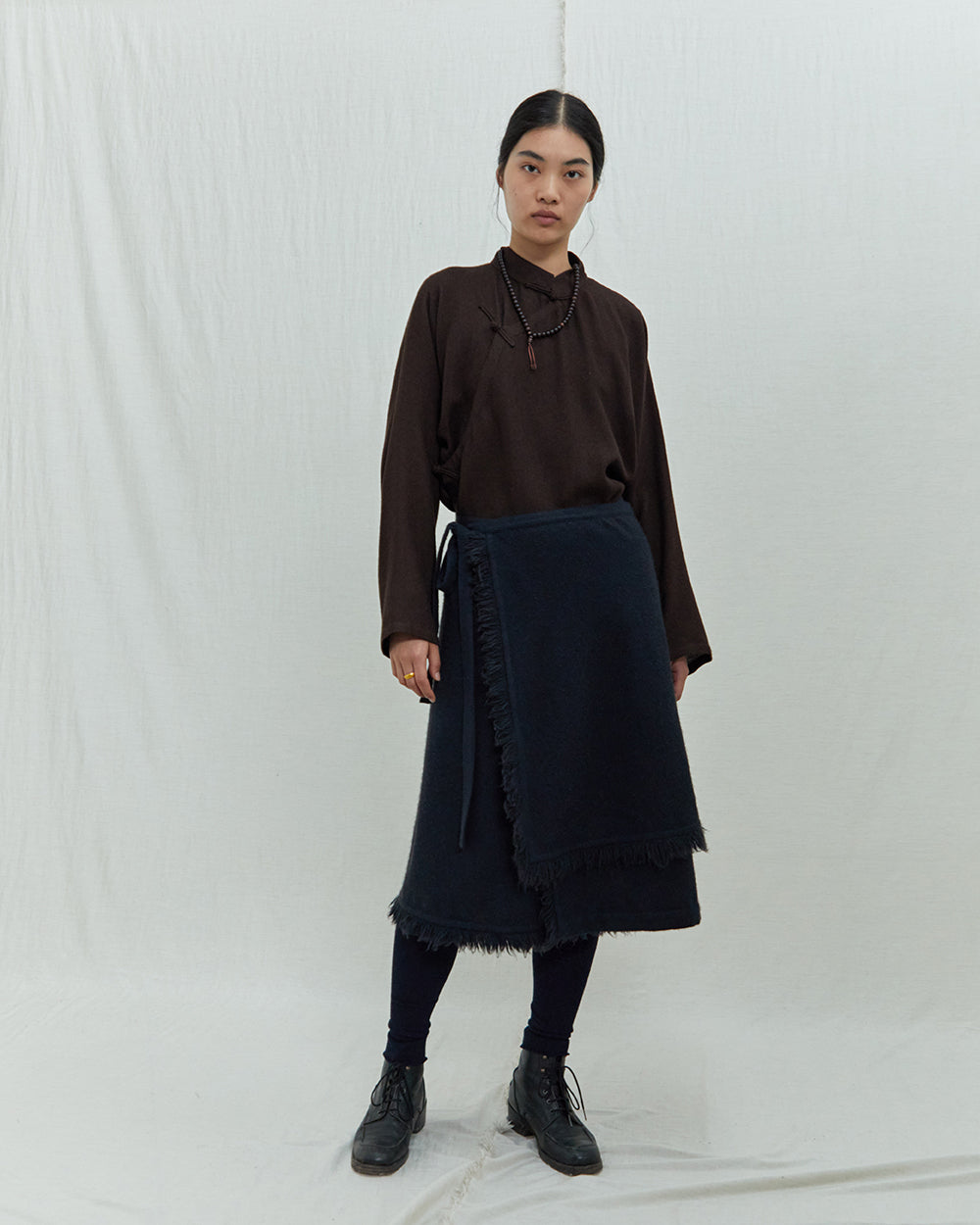 Wrap Layered Skirt. Women's luxury yak wool clothes from