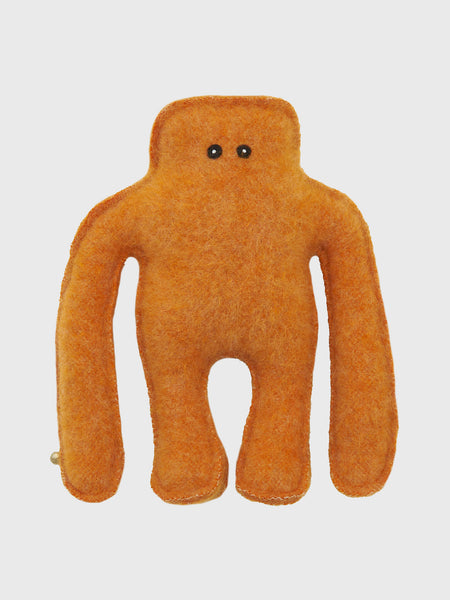 Orange Yeti Toy. Sustainably made felt toys from b-corp Norlha Atelier