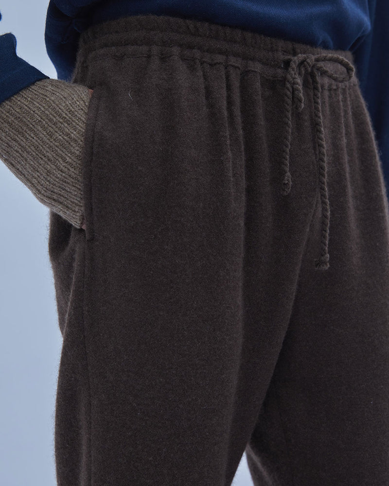 Slim Leg Drawstring Wool Trousers. Ethical Men's Fashion, Norlha