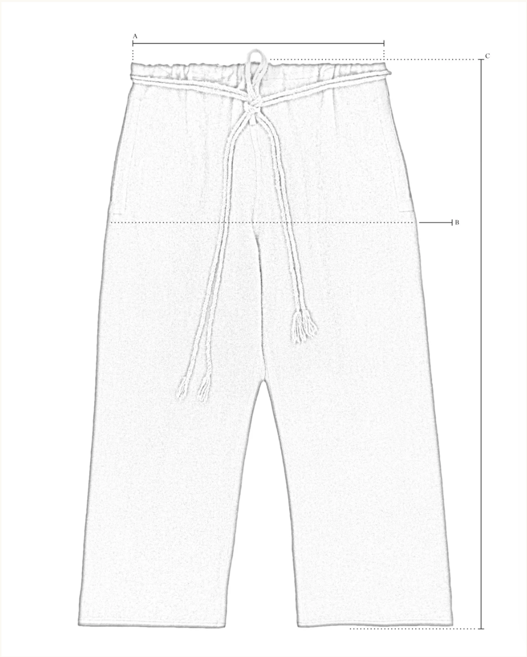 Round-Neck Sleeved Poncho size diagram