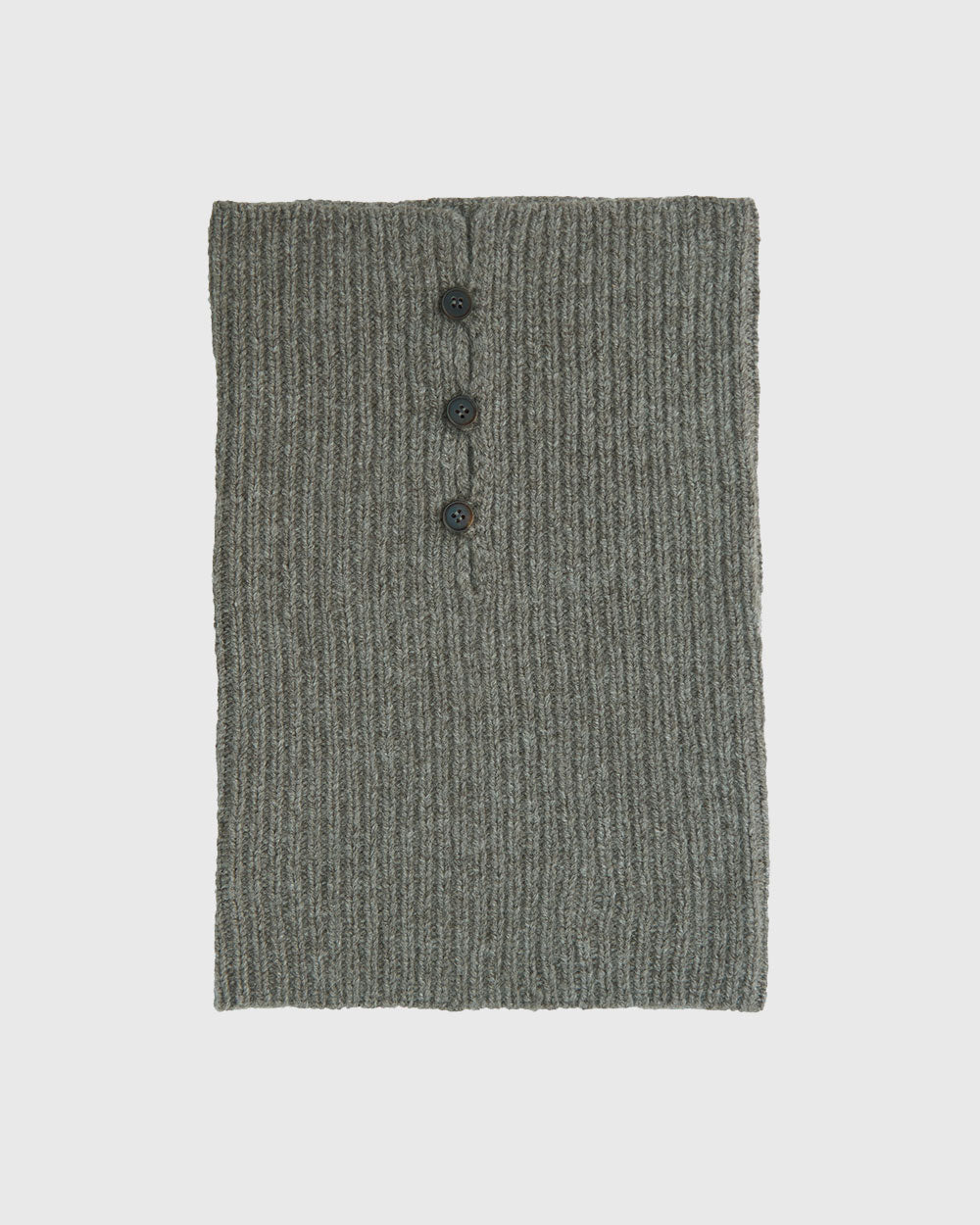 Handknit Button-Down Ribbed Neck Piece