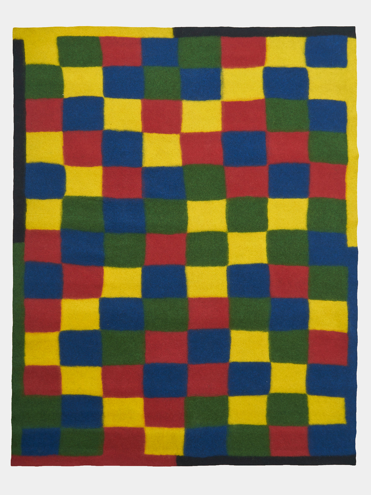 Felt Checkers Blanket. Ethical & Sustainable Luxury, Tibetan Plateau